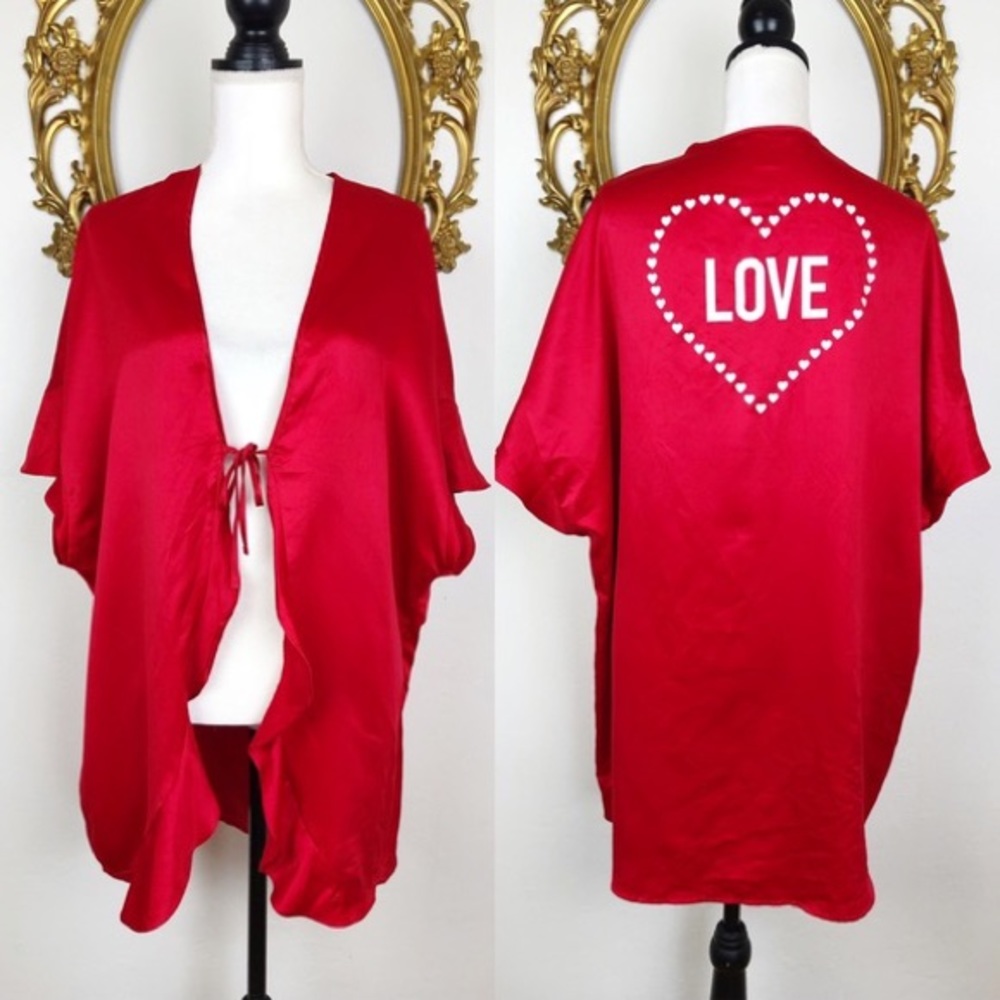 Victoria’s Secret Red Love Heart Robe